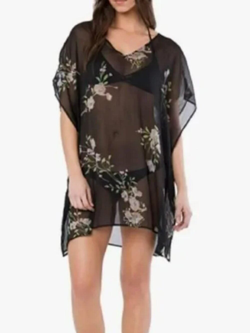 O'Neill Womens Size Medium Bali Print Swim Cover Up Sheer Beach Cover